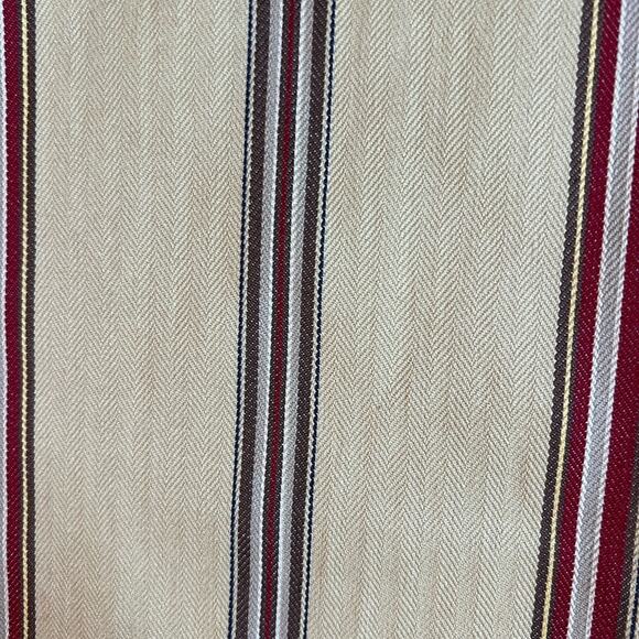 Pottery Barn Stripe Montgomery Drapes Curtains Herringbone Cotton Golden Tan - Picture 4 of 15